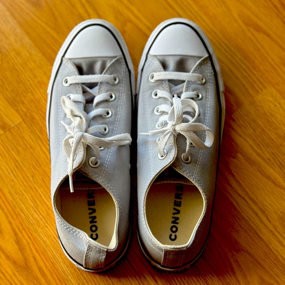 Converse All Star Light Grey Canvas Sneakers